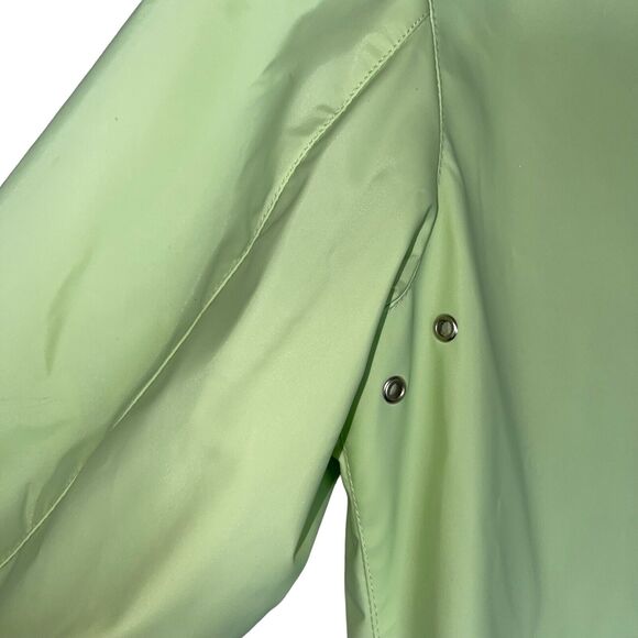 FUDA Rain Jacket Lime Green Trench Coat - Picture 4 of 5